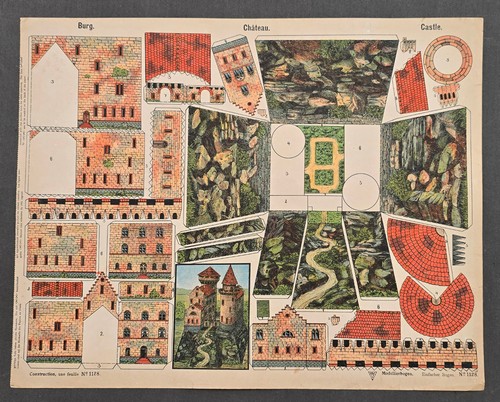 Burg bastelbogen - -,